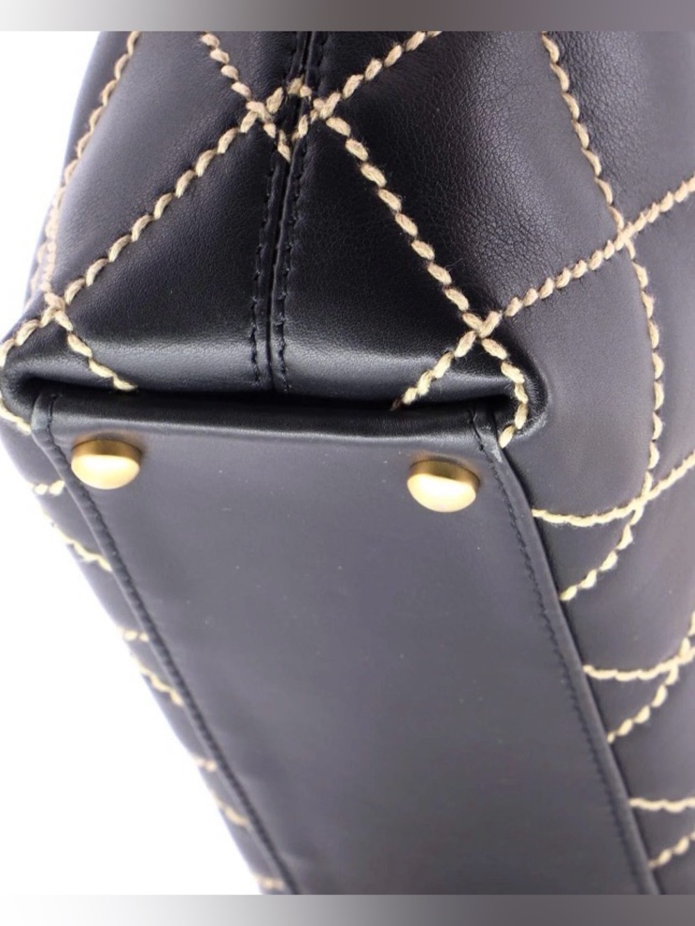 CHANEL BLACK WILD STITCH VIVIAN BLACK GOLD LABEL - Picture 13 of 16